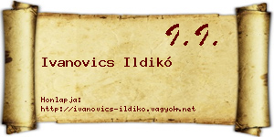 Ivanovics Ildikó névjegykártya